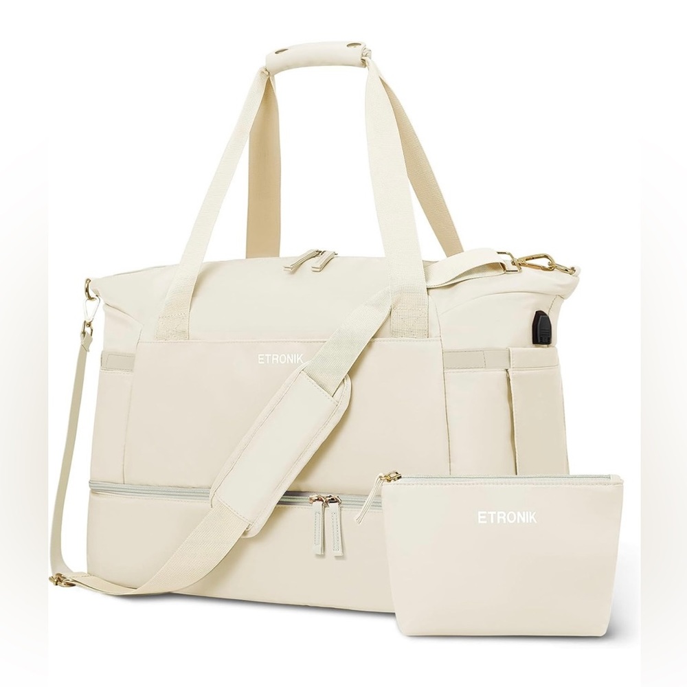 ETRONIK Weekender Bag/Gym Bag/Duffle Bag with Shoe Compartment